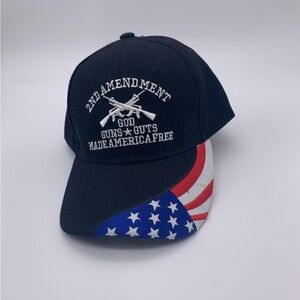 American Patriotic 2nd Amendment Hat Baseball Cap GOD GUNS GUTS MADE IN AMERICA